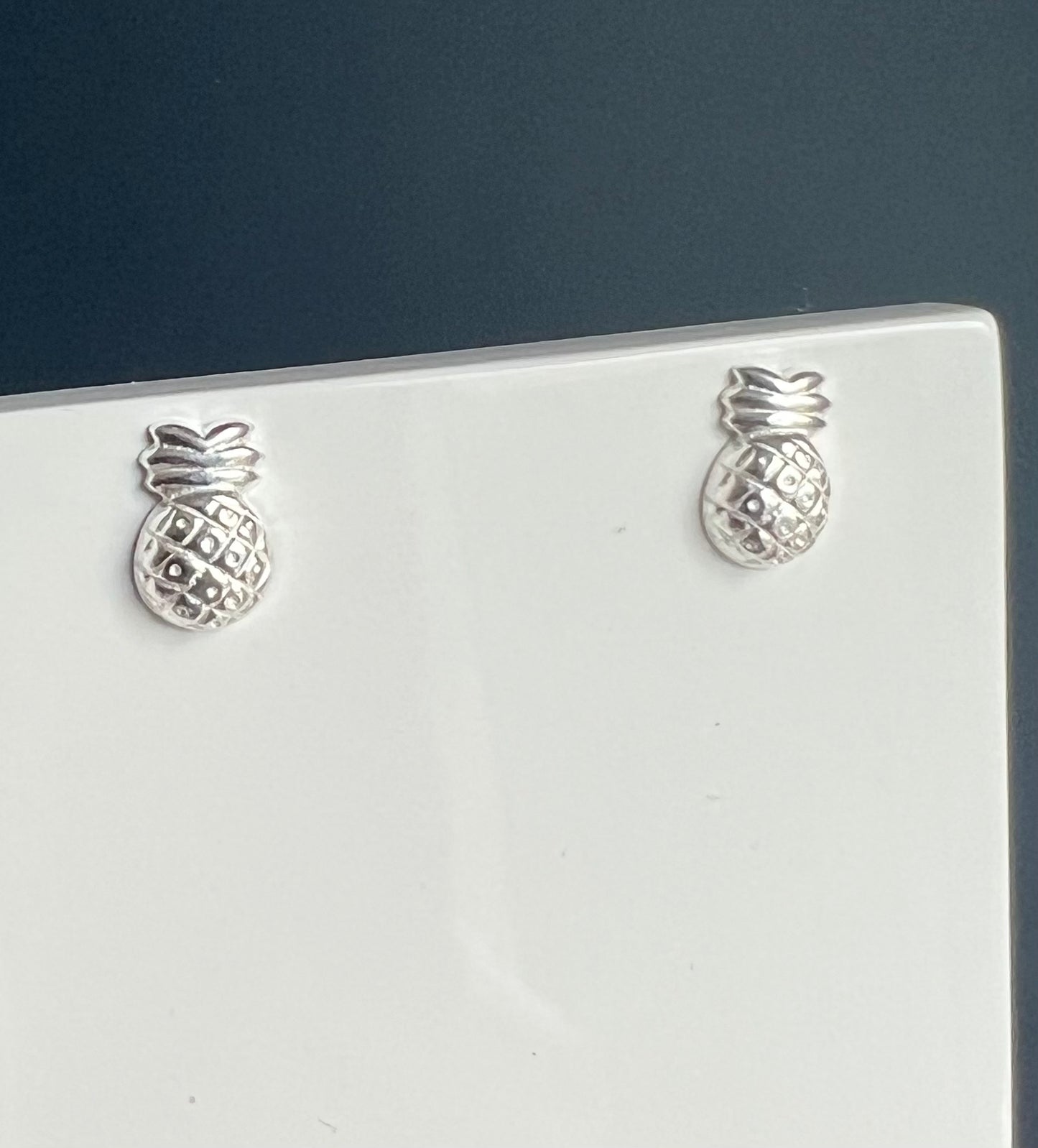 Silver Pineapple Studs