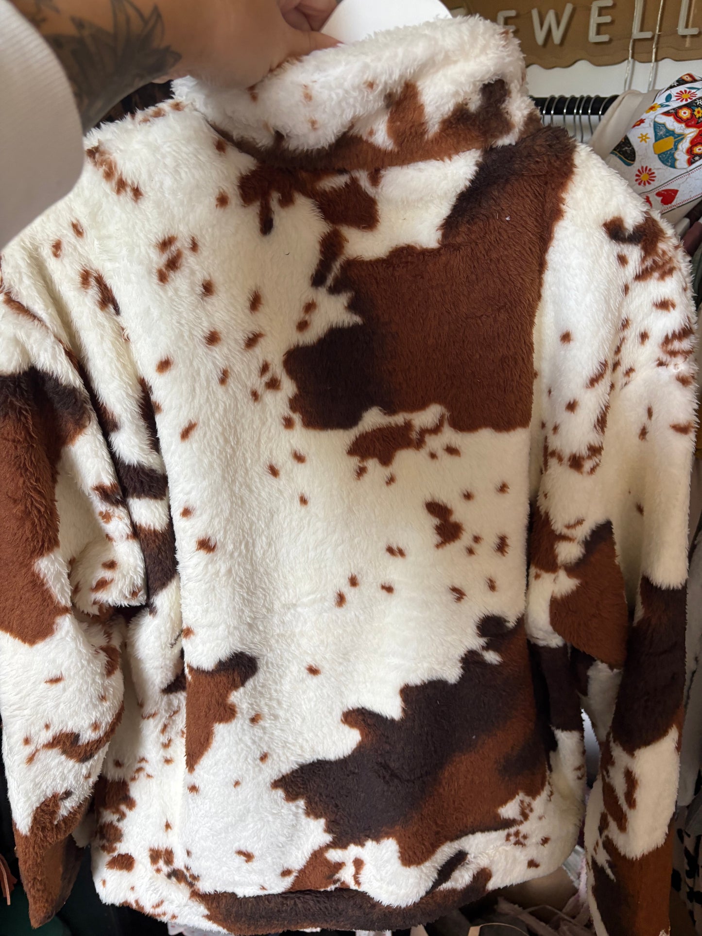 Cowprint Fleece Jumper