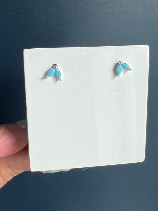 Blue Petal Studs