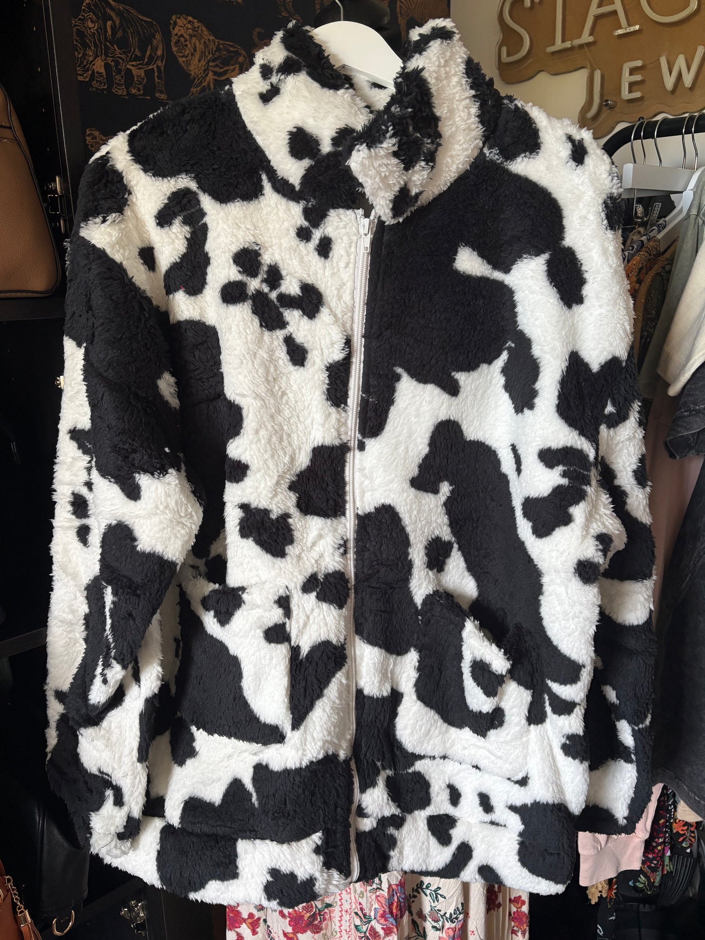 Cowprint Fleece Jumper