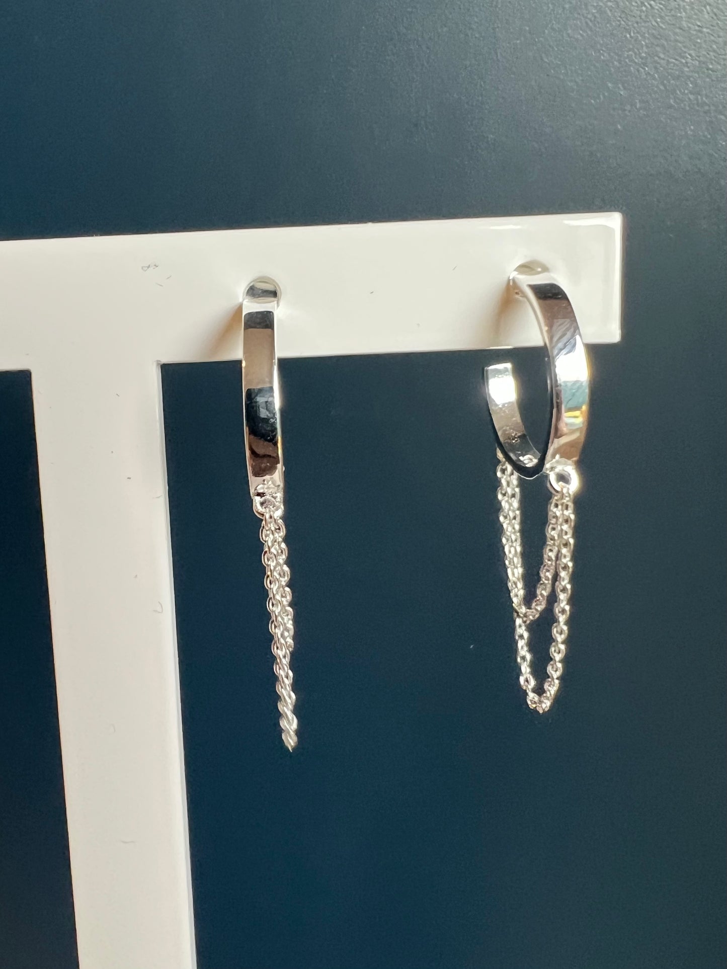 Double Drop Chain Hoops