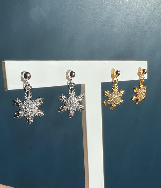 Sparkly Snowflake Earrings