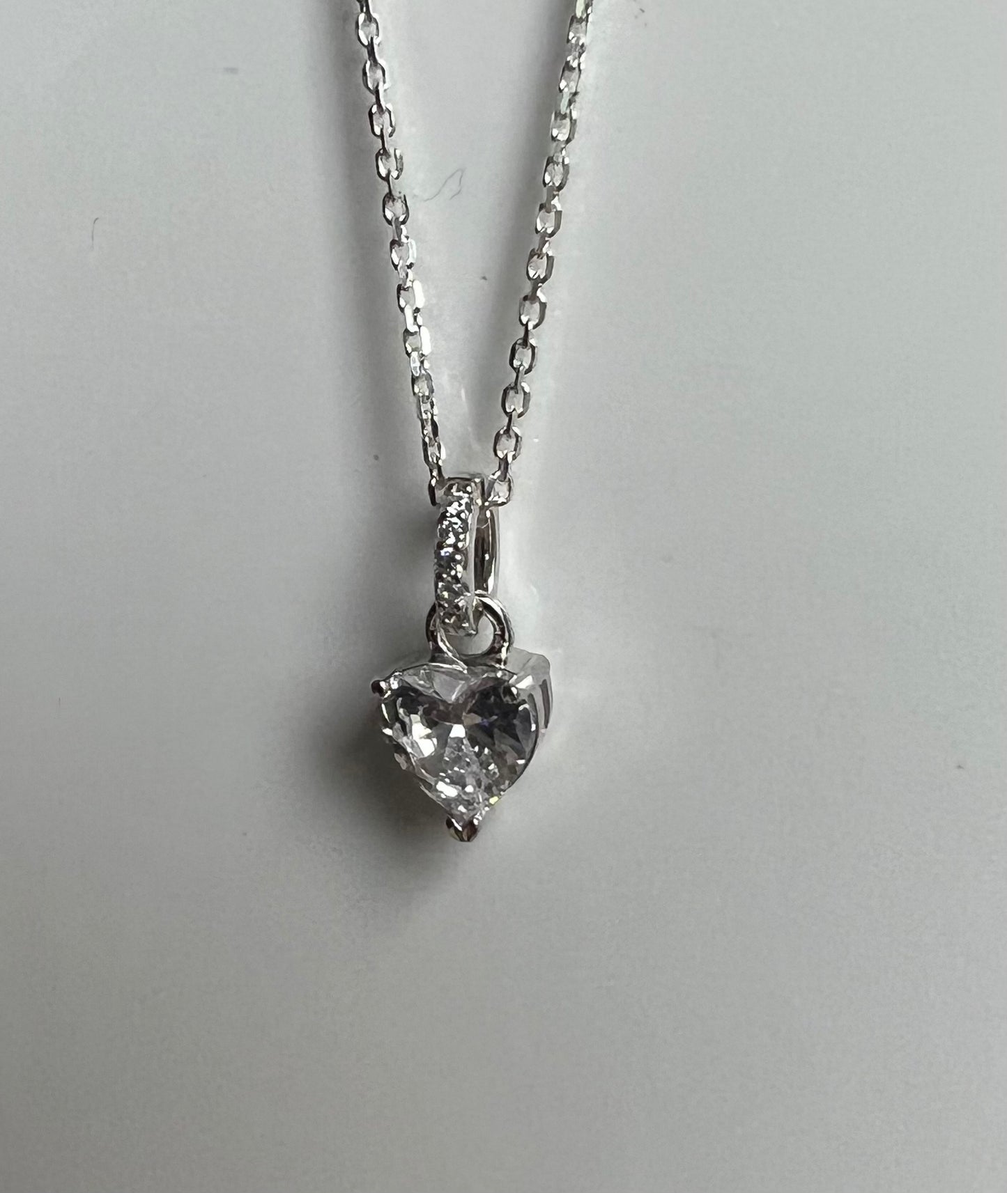 Small Sparkly Heart Necklace