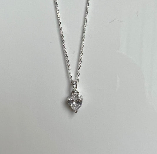 Small Sparkly Heart Necklace