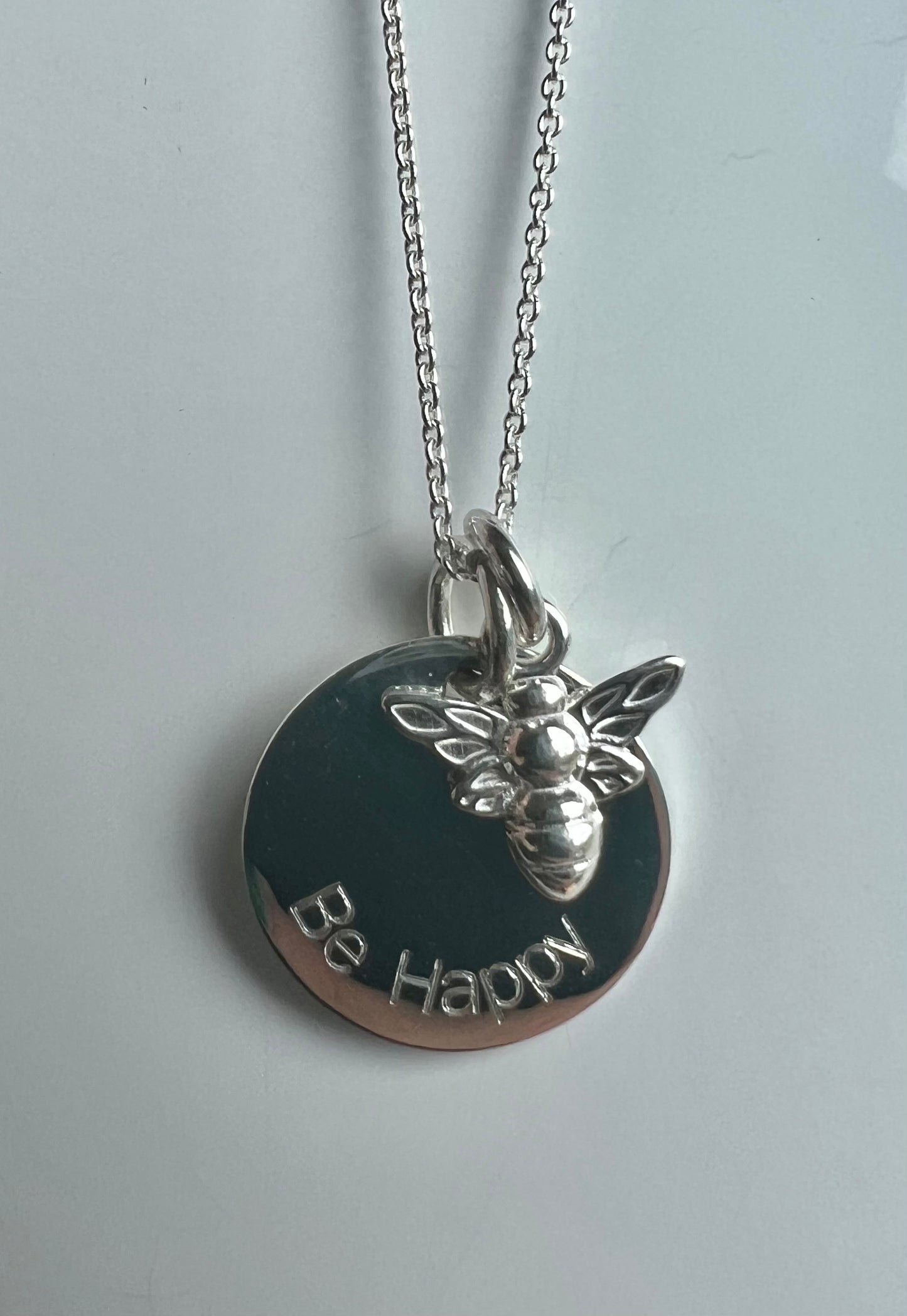 Engraved Bee Necklace