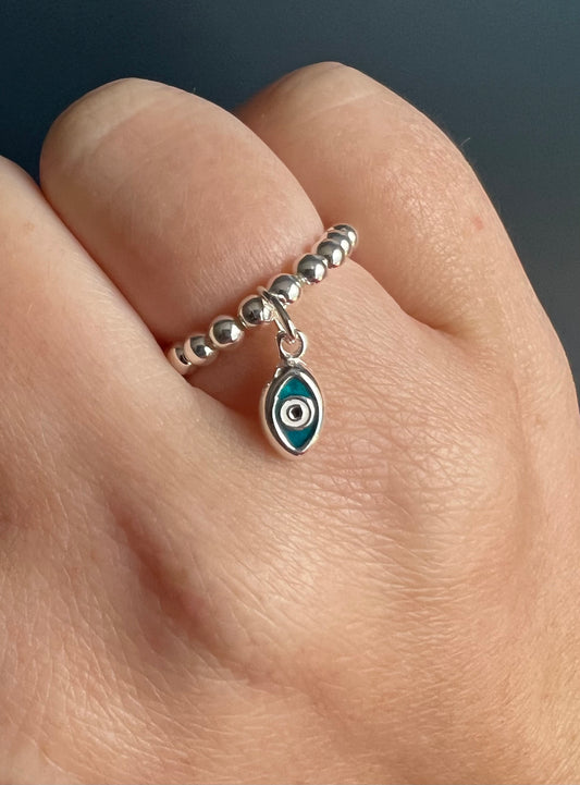 Evil Eye Beaded Ring