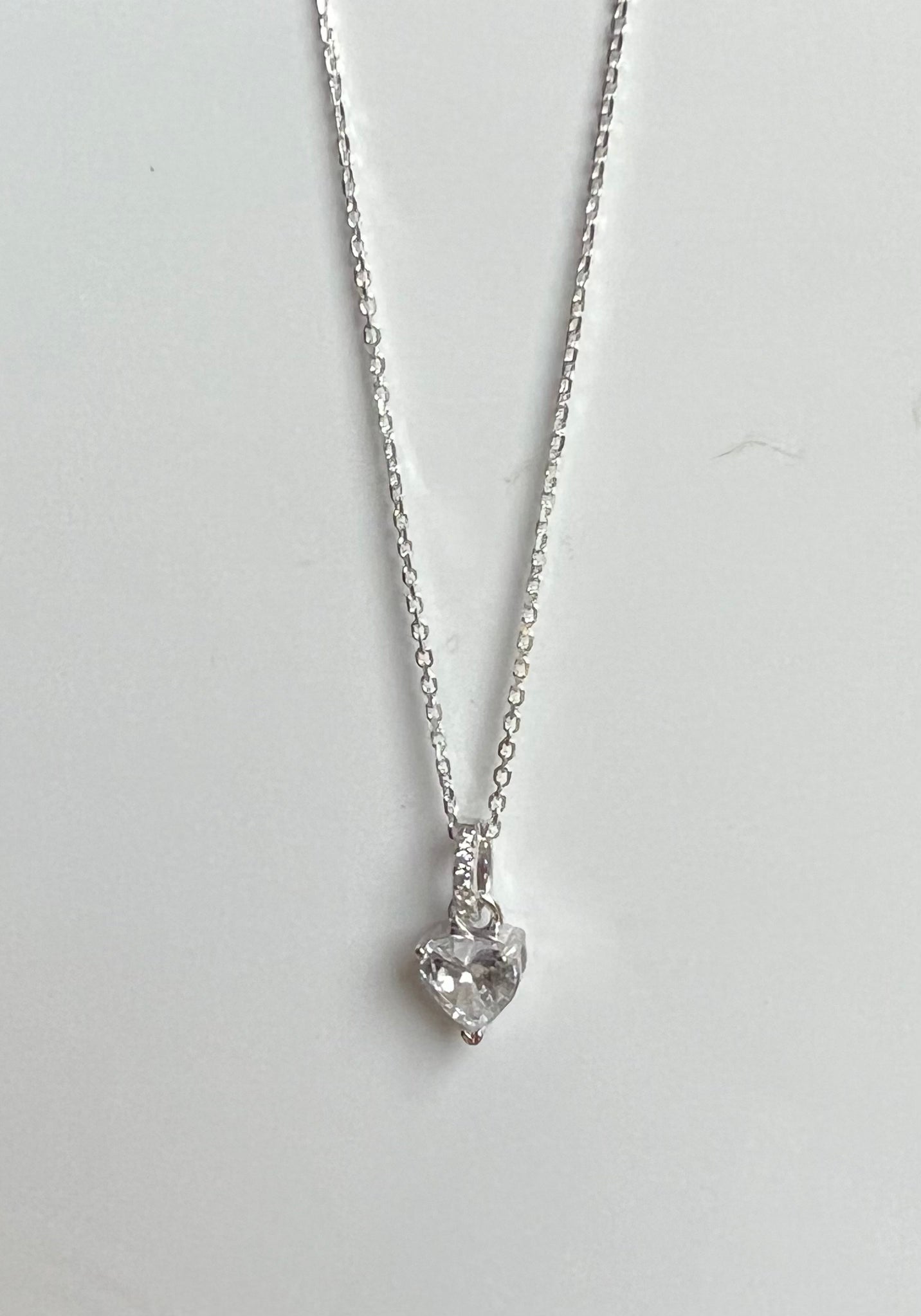 Small Sparkly Heart Necklace