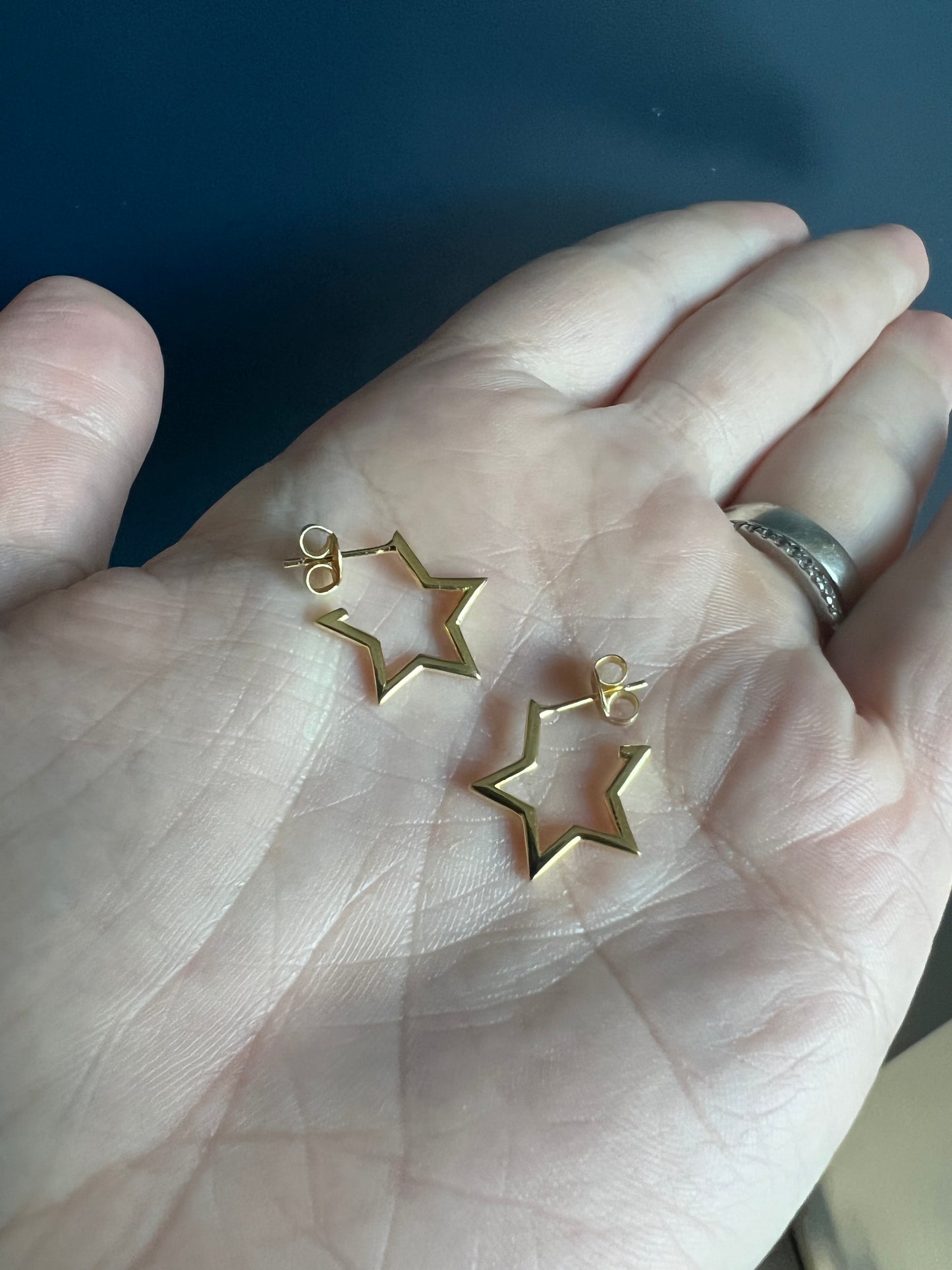 Small Star Stud Hoops