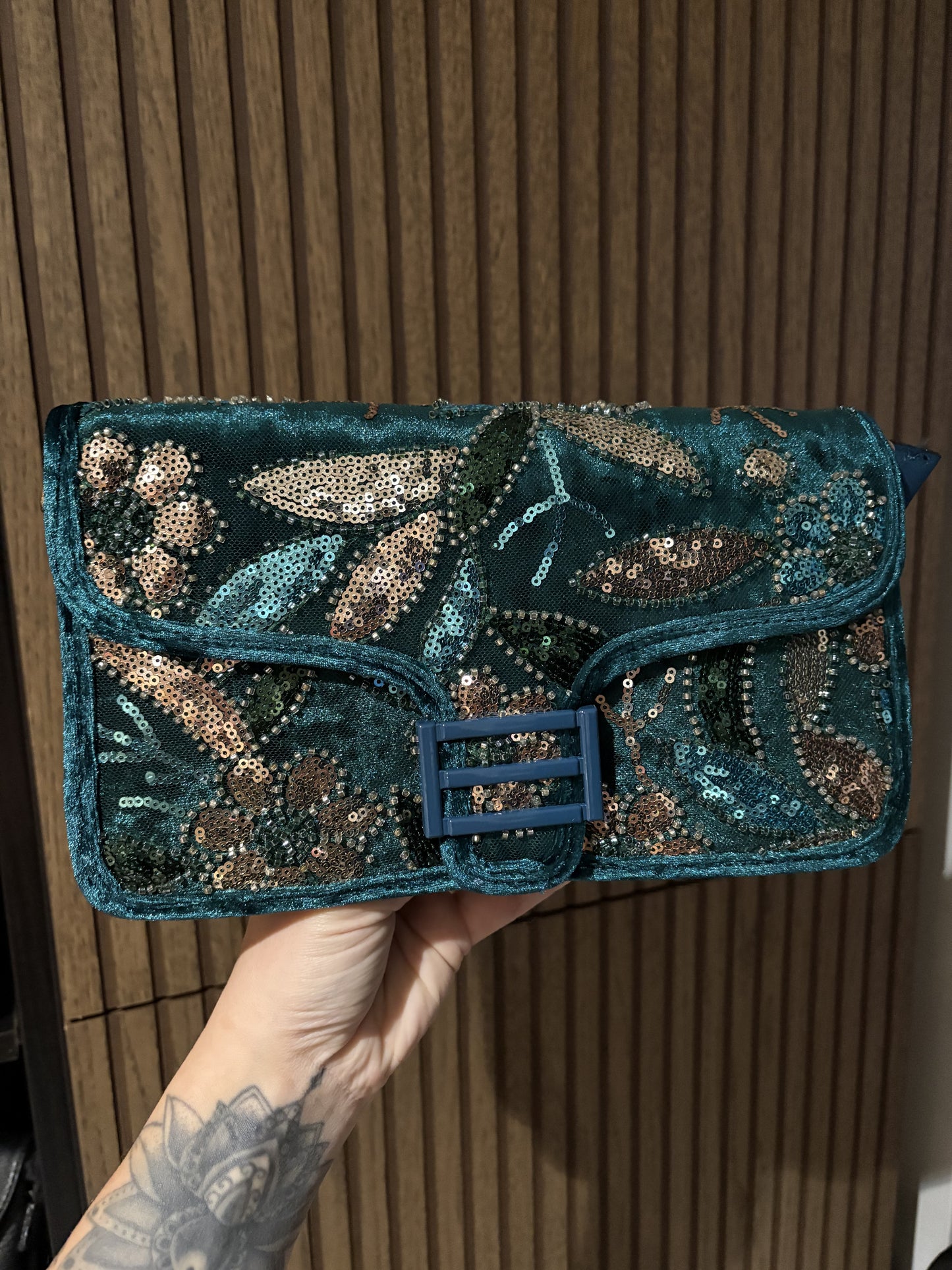 Bead & Sequin Crossbody Bag