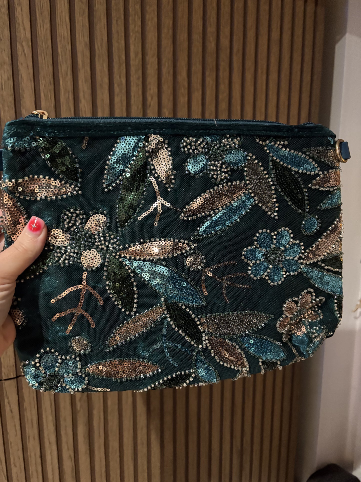 Thin Beaded Crossbody Bag