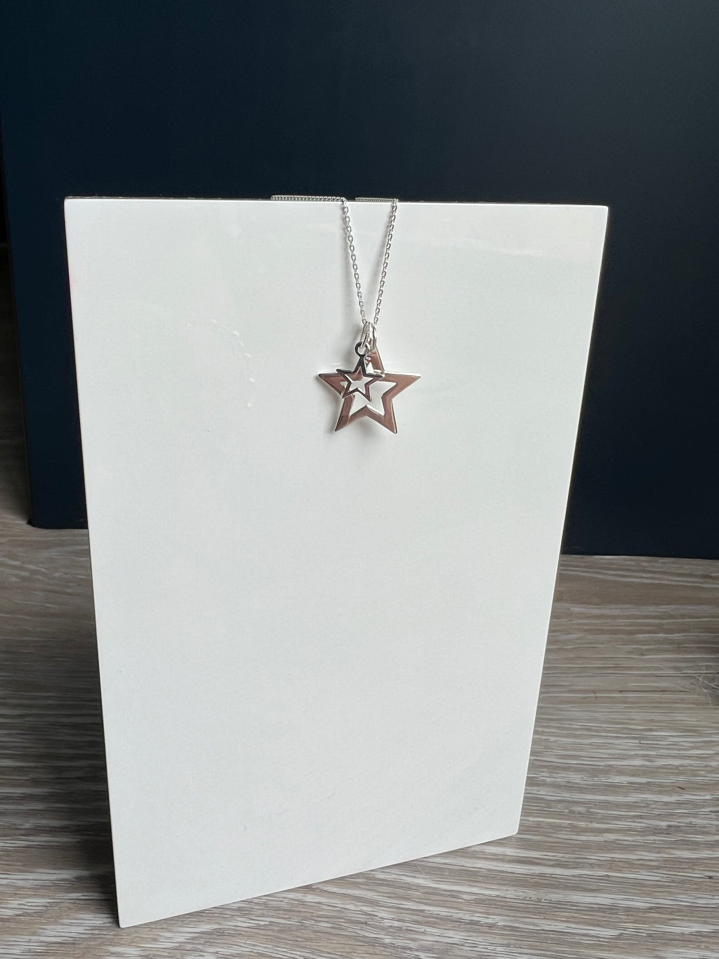 Little & Large Star Outline Necklace