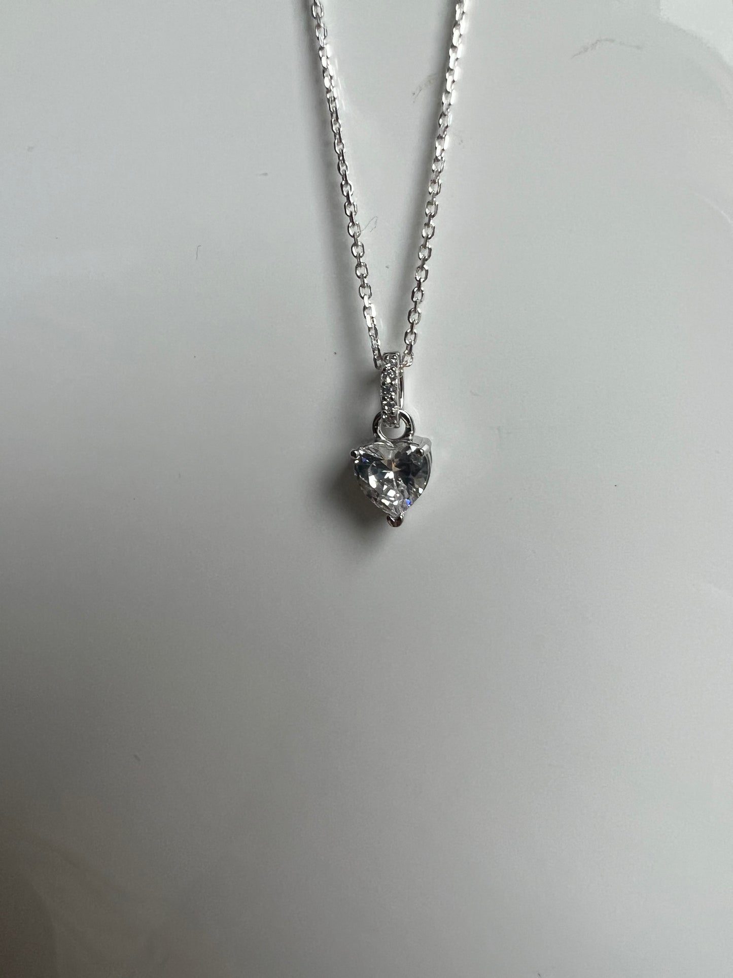 Small Sparkly Heart Necklace