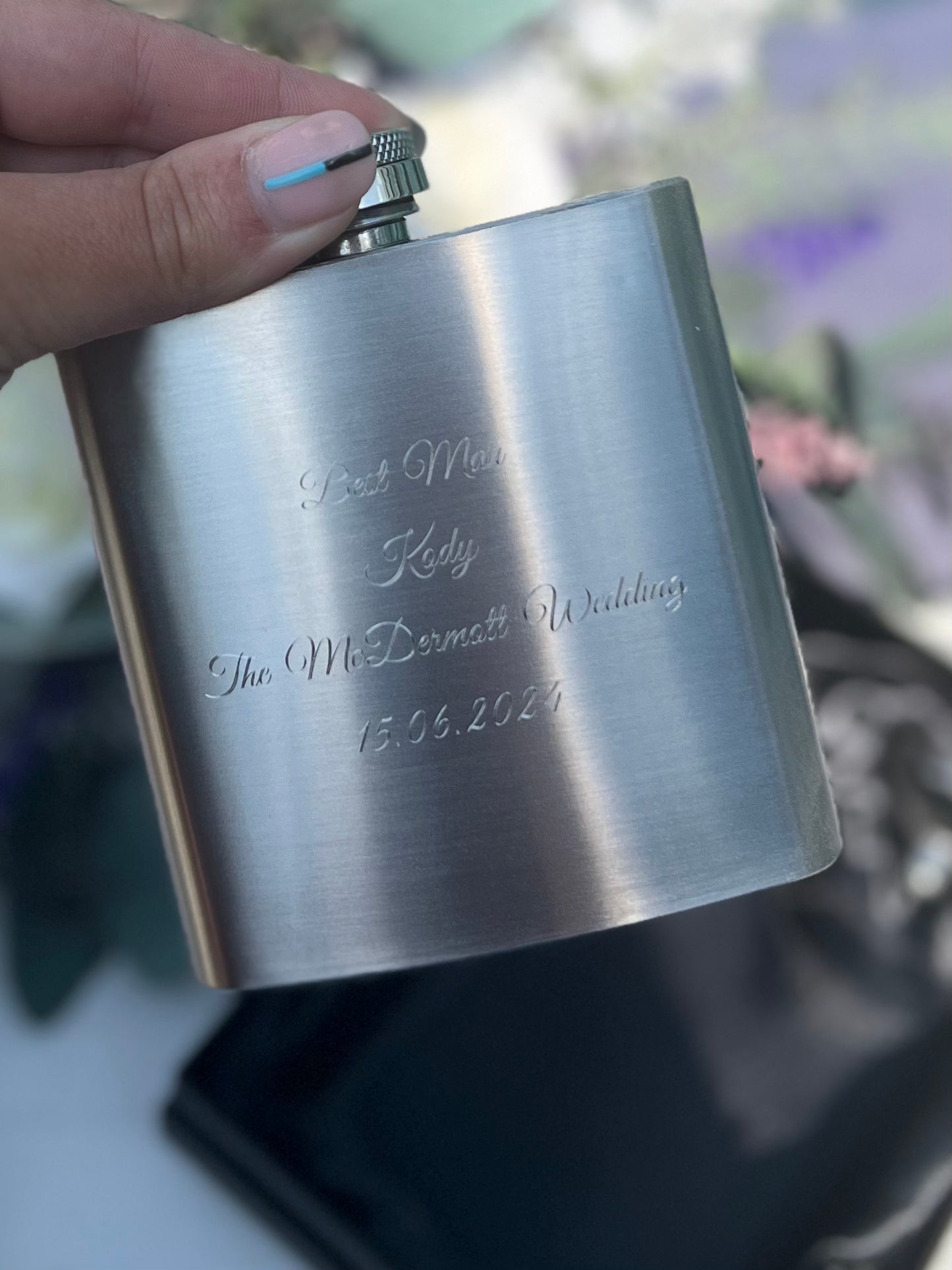 6oz Engraved Hip Flask