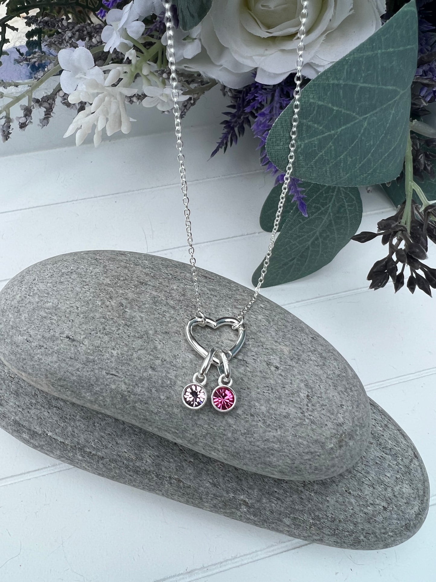 Heart Birthstone Necklace