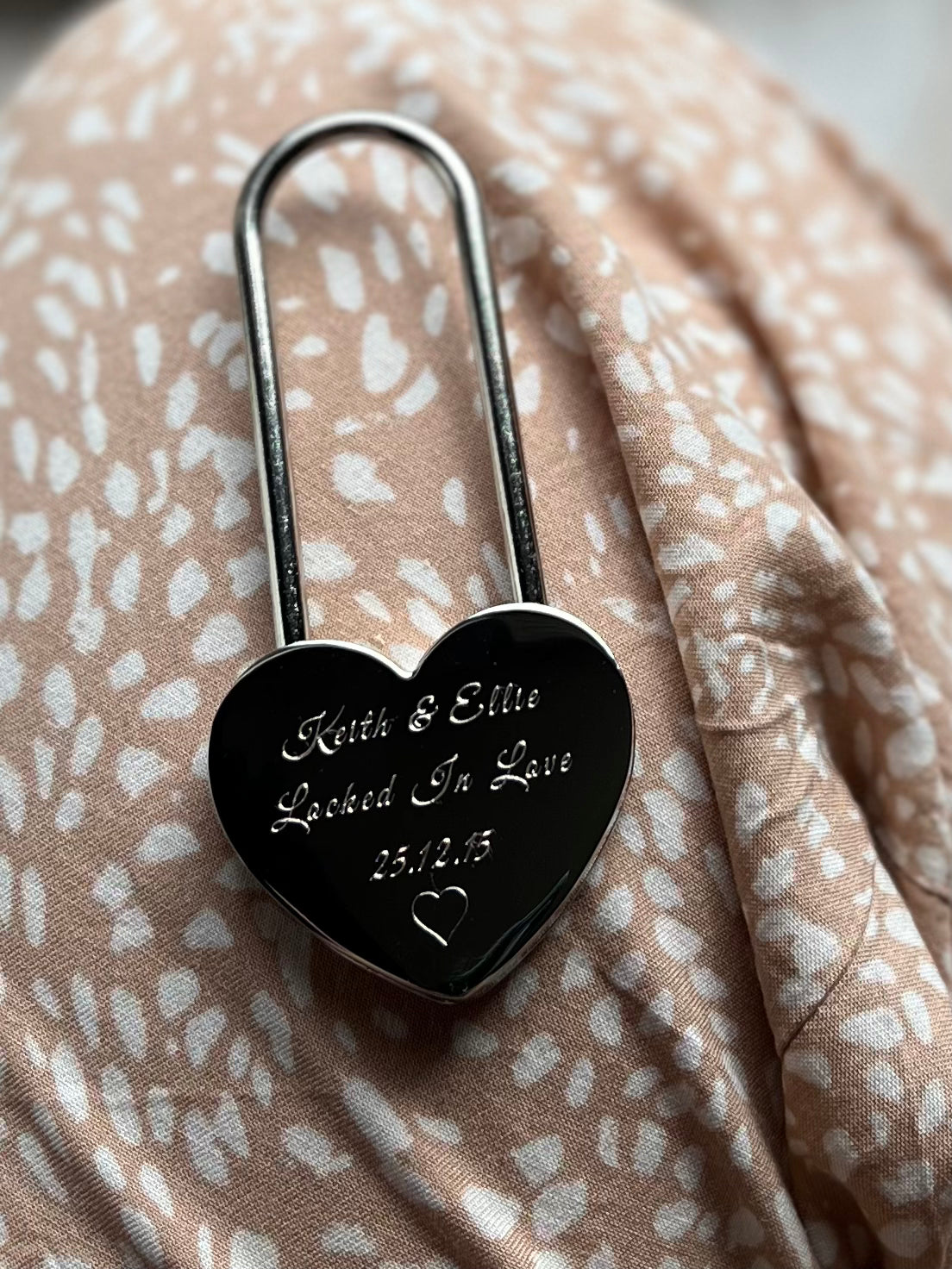 Engraved Long Love Lock