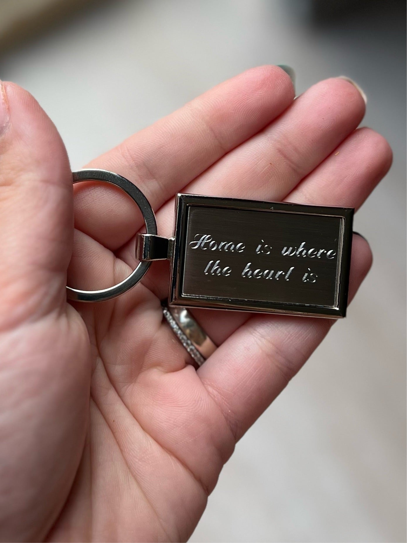 Engraved Rectangular Keyring