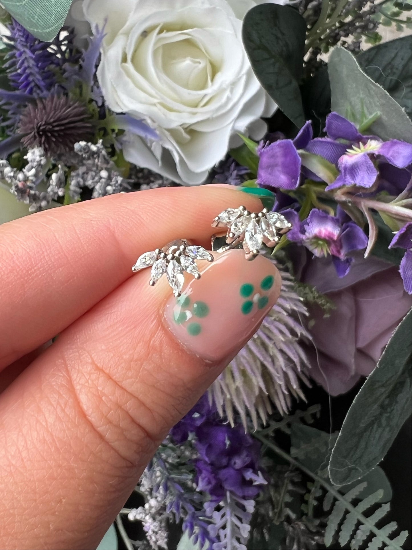 Sparkly Petal Earrings