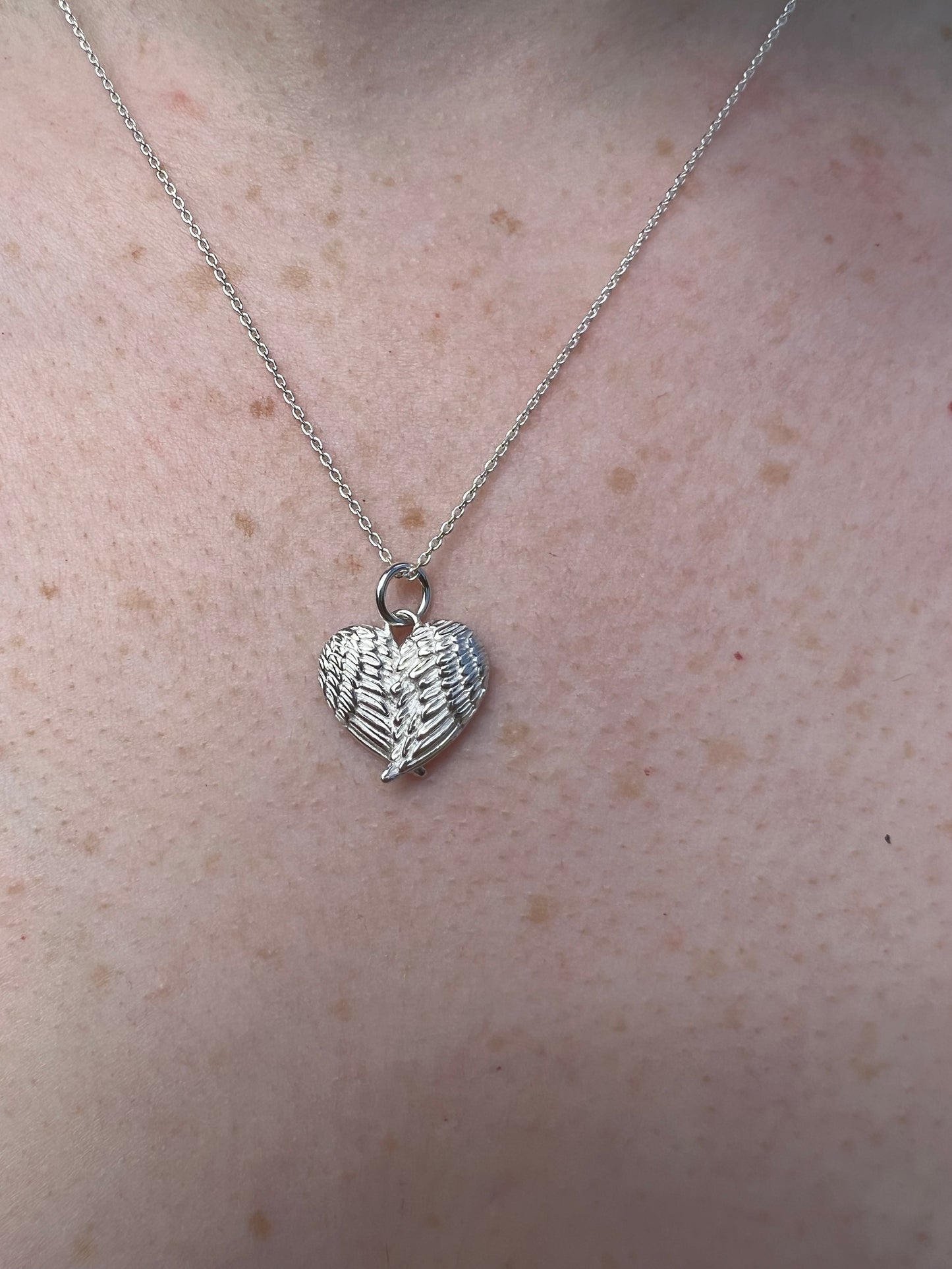 Angel Wings Heart Necklace