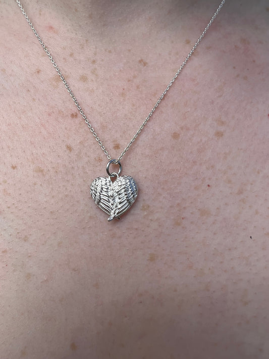 Angel Wings Heart Necklace