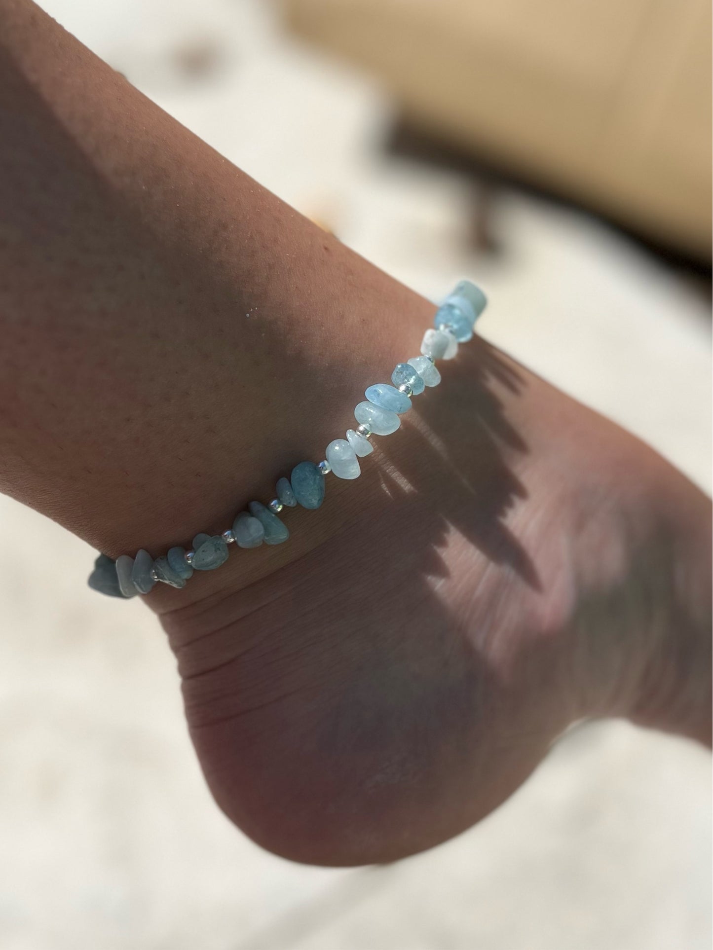 Maree Anklet - Aquamarine