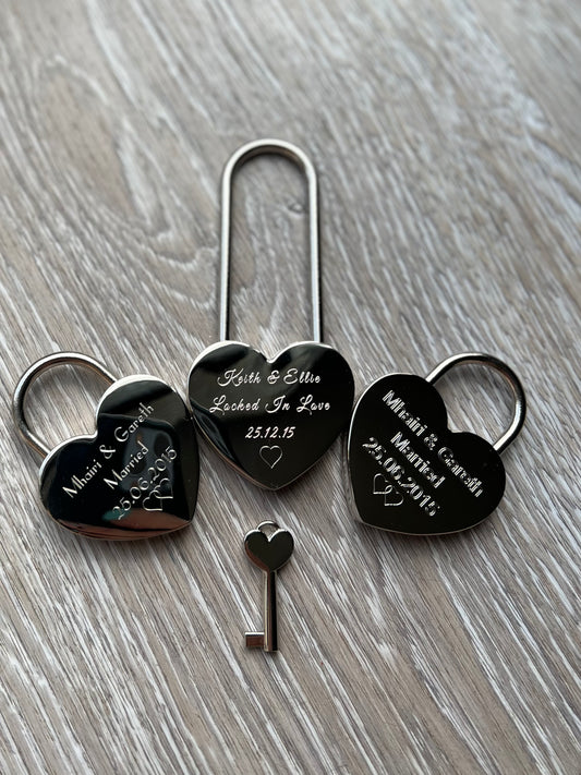 Engraved Short Love Lock