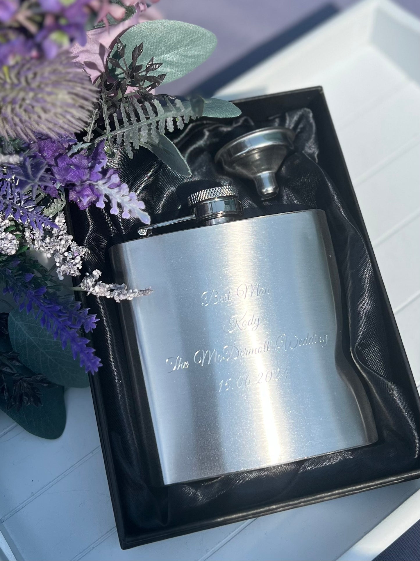 6oz Engraved Hip Flask