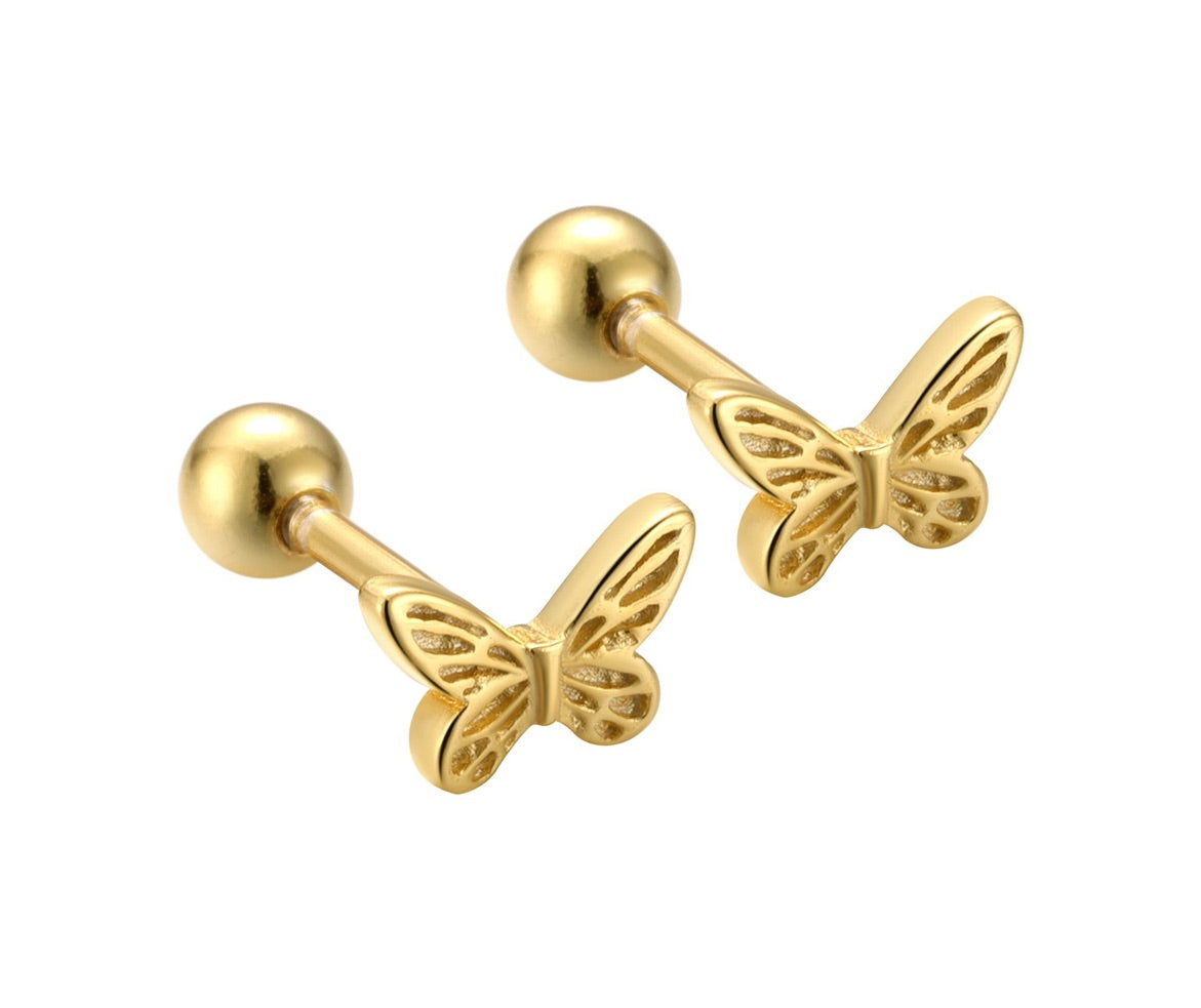 Butterfly Ball Back Earring (Single)