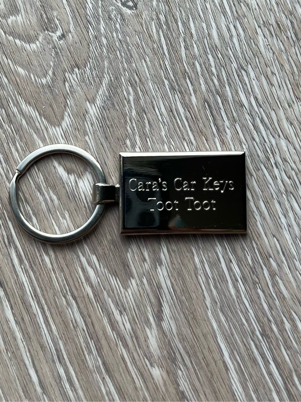 Engraved Rectangular Keyring