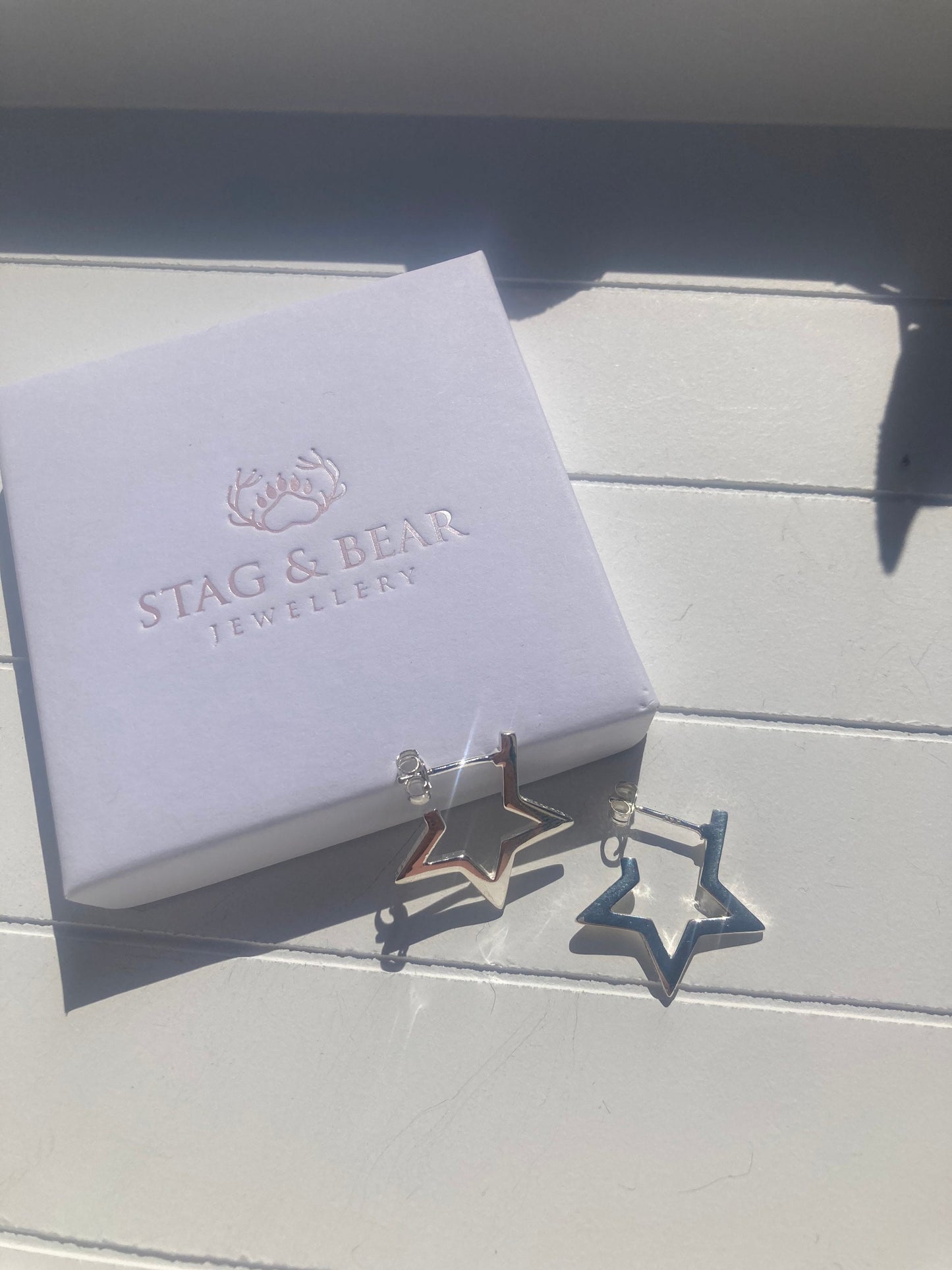 Textured Star Stud Earrings