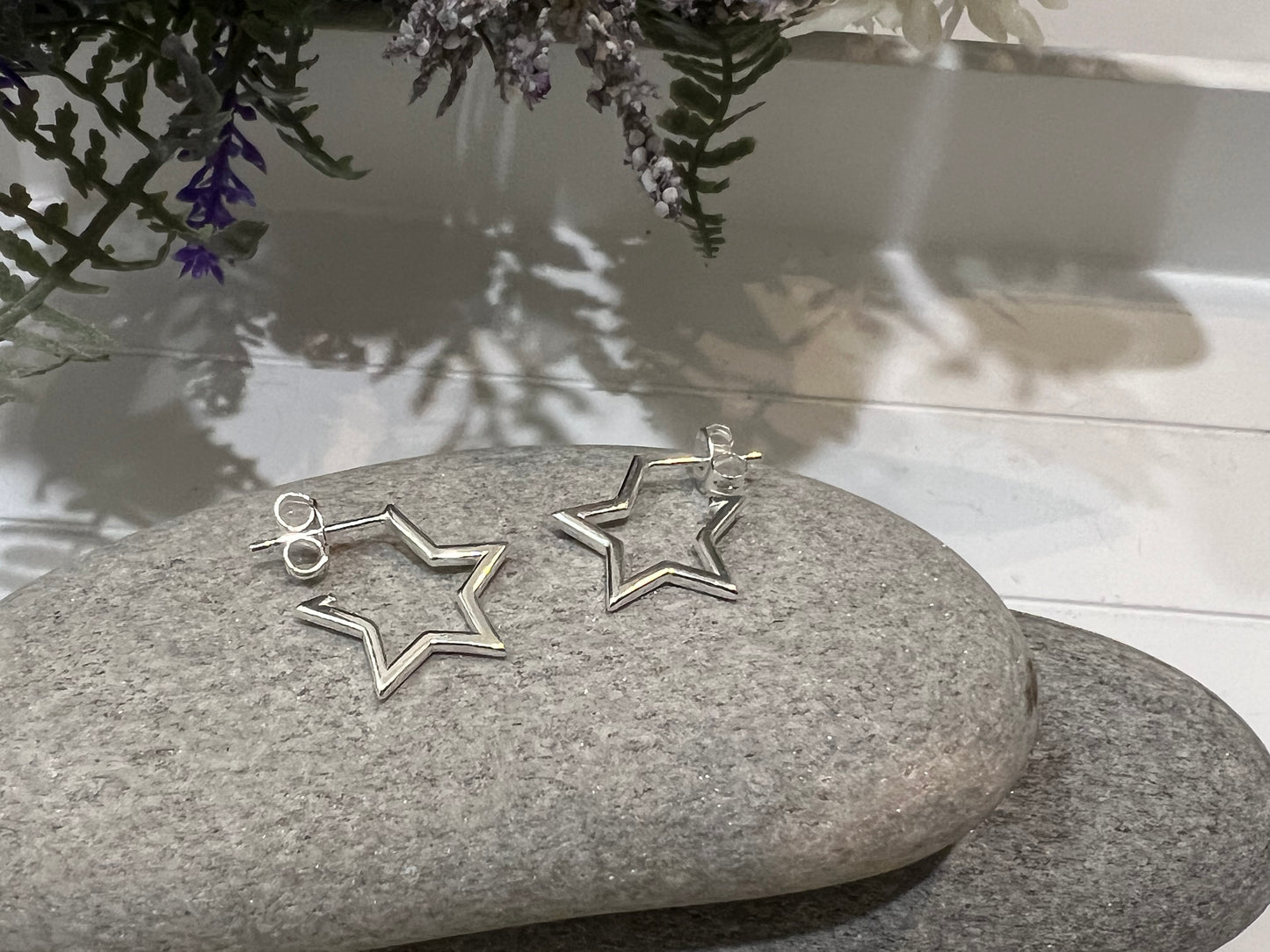 Small Star Stud Hoops