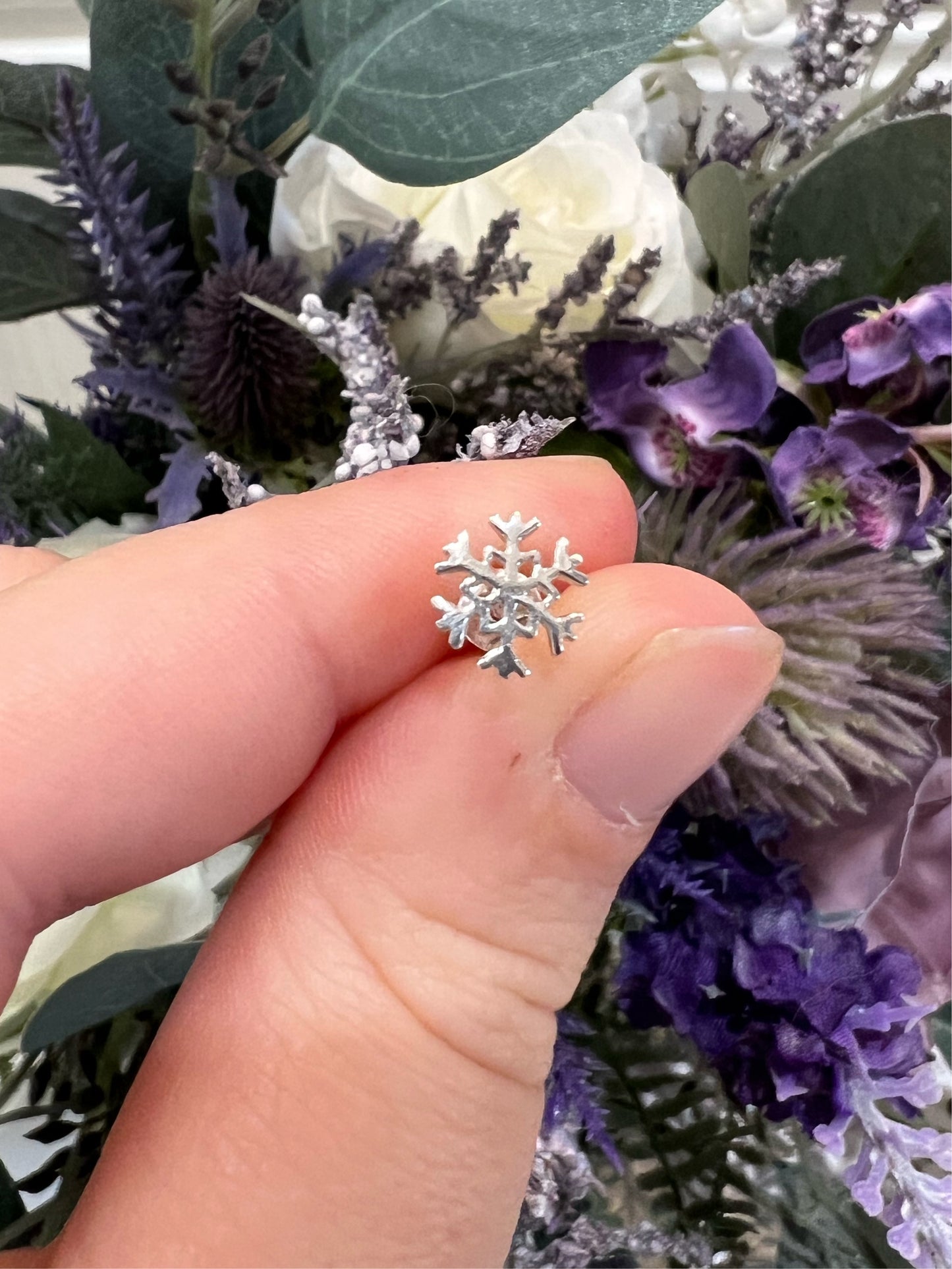 Silver Snowflake Earrings