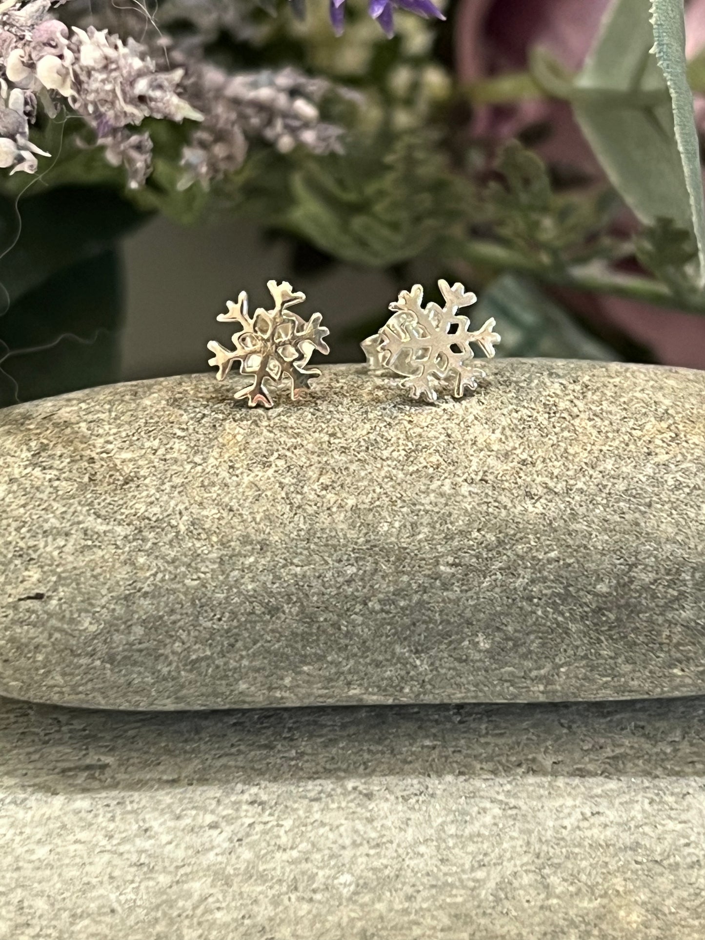 Silver Snowflake Earrings